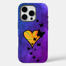 Rainbow Heart und Butterfly iPhone 16 Pro Hülle