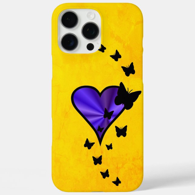 Rainbow Heart und Butterfly Case-Mate iPhone Hülle (Rückseite)