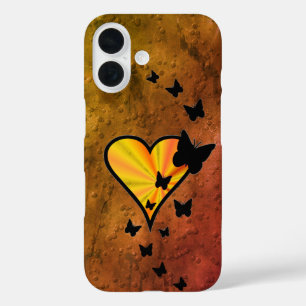 Rainbow Heart und Butterfly iPhone 16 Hülle