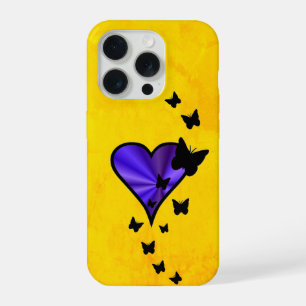 Rainbow Heart und Butterfly iPhone 15 Pro Hülle