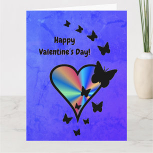 Rainbow Heart und Butterfly Karte