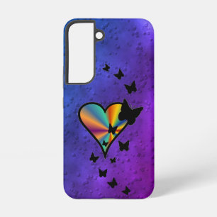 Rainbow Heart und Butterfly Samsung Galaxy Hülle