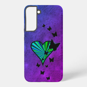 Rainbow Heart und Butterfly Samsung Galaxy Hülle