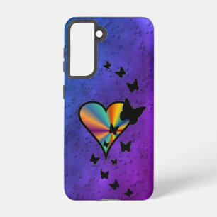 Rainbow Heart und Butterfly Samsung Galaxy Hülle