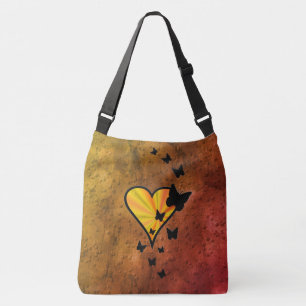 Rainbow Heart und Butterfly Tragetaschen Mit Langen Trägern