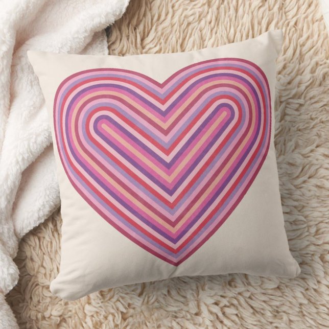 Rainbow Heart Valentine's Day Pillow - Pflaume Kissen (Von Creator hochgeladen)