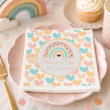 Rainbow & Hearts 1. Geburtstag Party