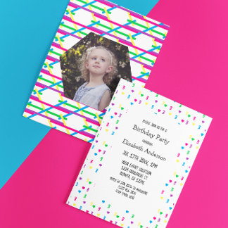 Rainbow Hearts 3. Geburtstag Einladung