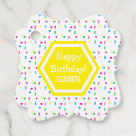 Rainbow Hearts 3. Geburtstag Geschenkanhänger