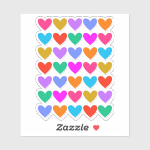 Rainbow Hearts Aufkleber