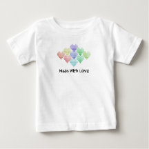 Rainbow Hearts, Baby T - Shirt