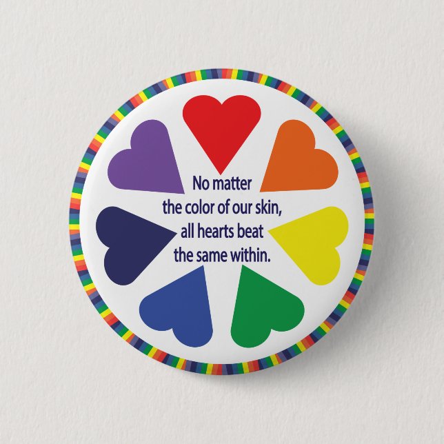 Rainbow Hearts Button (Vorderseite)