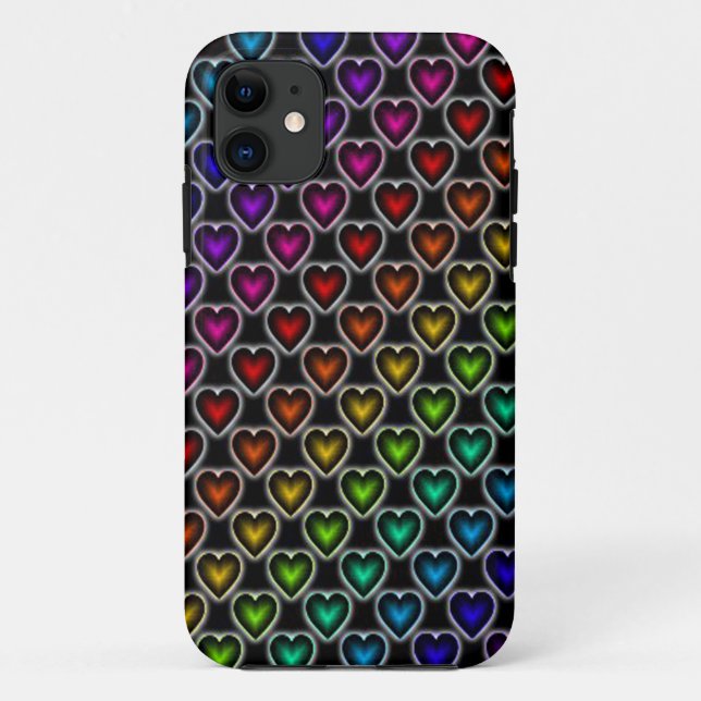 Rainbow Hearts Case-Mate iPhone Hülle (Rückseite)