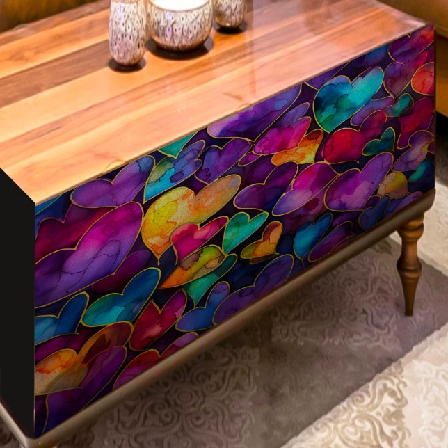 Rainbow Hearts Decoupage Tissue Paper Seidenpapier (Von Creator hochgeladen)