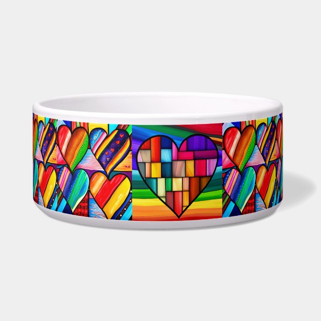 Rainbow Hearts Delight: Liebe gefüllt Napf (Rechts)