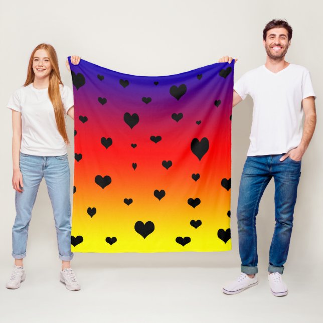 Rainbow Hearts, Fleecedecke (Beispiel)