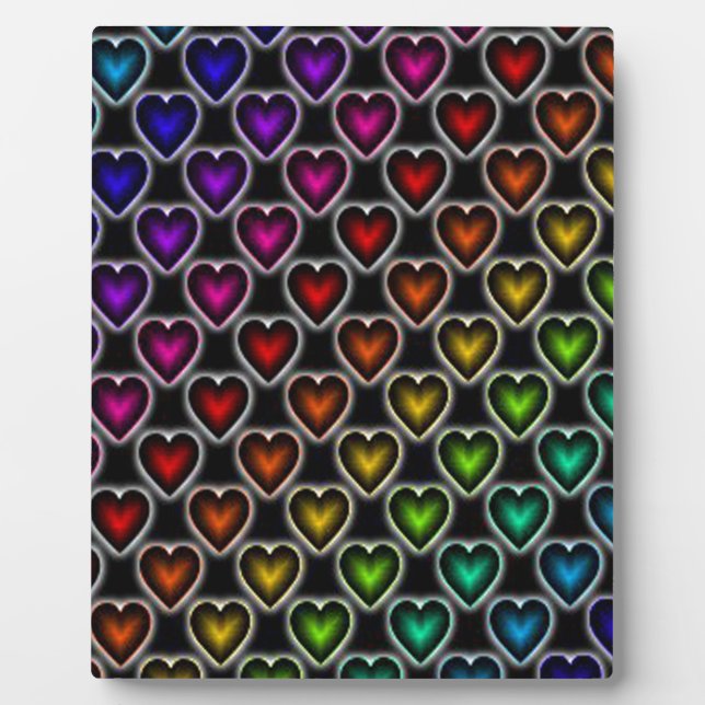 Rainbow Hearts Fotoplatte (Vorderseite)