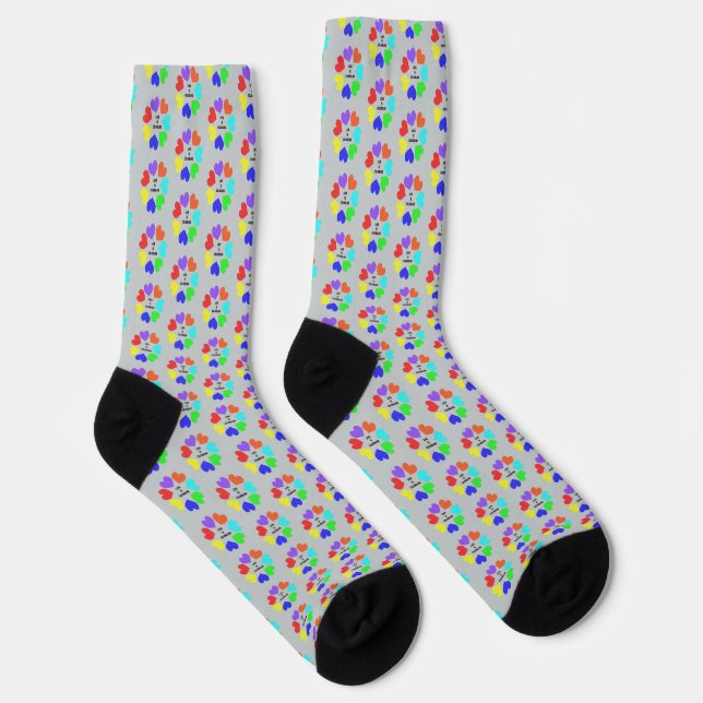 Rainbow Hearts Gemusterte Liebe Socken (Rechts)