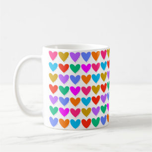 Rainbow Hearts Kaffeetasse
