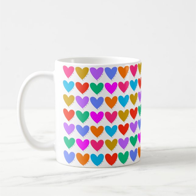 Rainbow Hearts Kaffeetasse (Links)