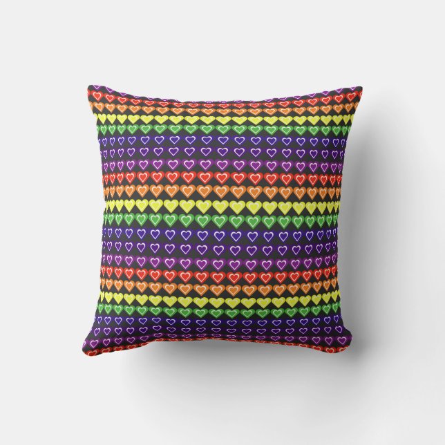 Rainbow hearts kissen (Rückseite)