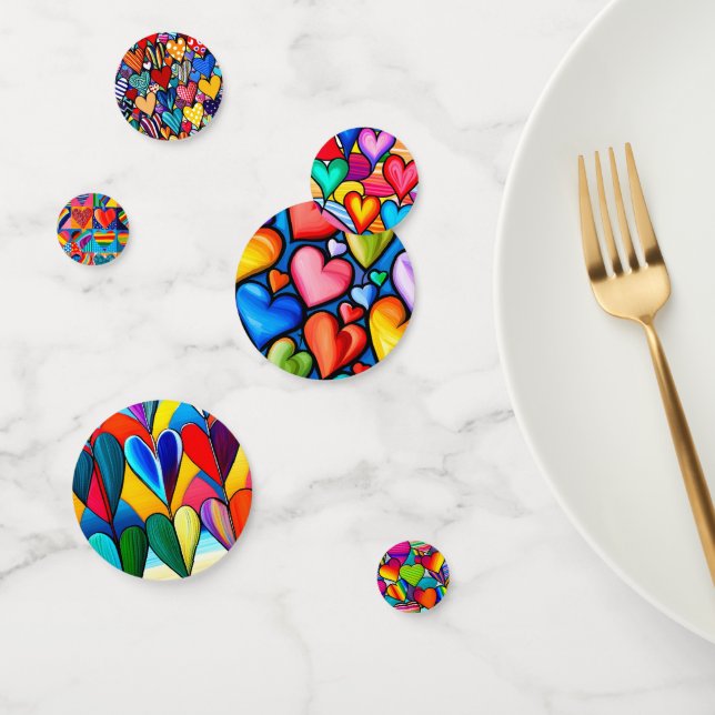 Rainbow Hearts Konfetti (Gruppe)