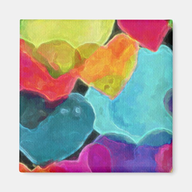 Rainbow Hearts Magnet (Vorne)