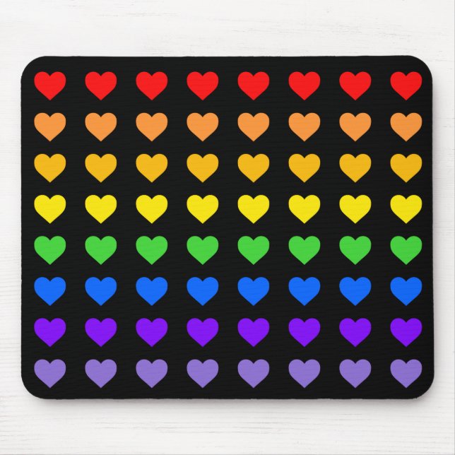 Rainbow Hearts Mousepad (Vorne)