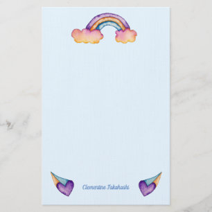 Rainbow Hearts Niedliche Kinder Briefpapier