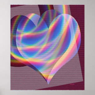 Rainbow Hearts Poster