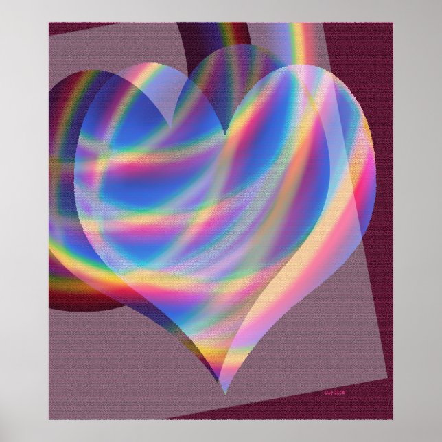 Rainbow Hearts Poster (Vorne)