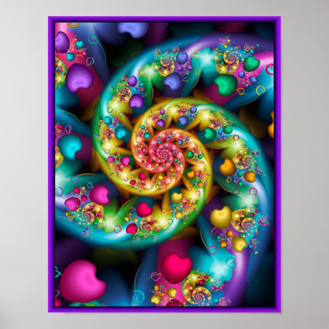 Rainbow Hearts Poster (Vorne)