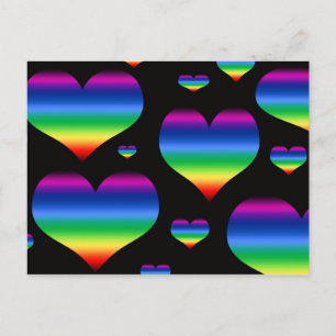 Rainbow Hearts Postkarte