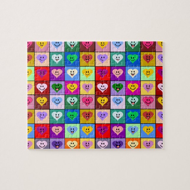 Rainbow Hearts Quadrate Puzzle (Horizontal)