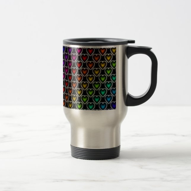Rainbow Hearts Reisebecher (Rechts)