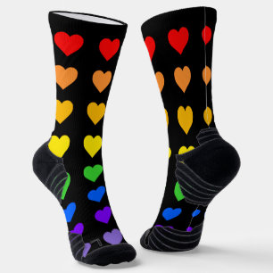 Rainbow Hearts Socken