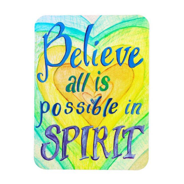 Rainbow Hearts Spirit Prayer Magnet (Vertikal)