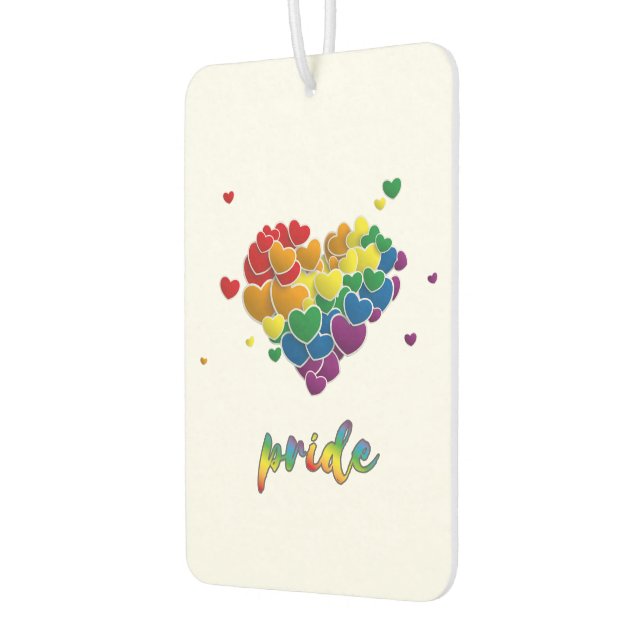 Rainbow Hearts Splash Pride Autolufterfrischer (Links)