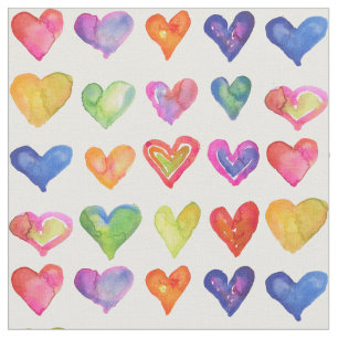 Rainbow-Hearts Stoff