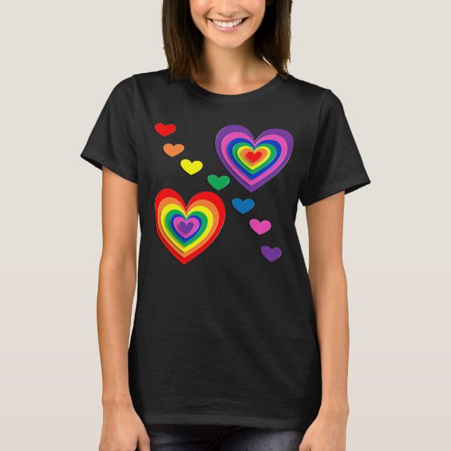 Rainbow Hearts T-Shirt (Vorderseite)
