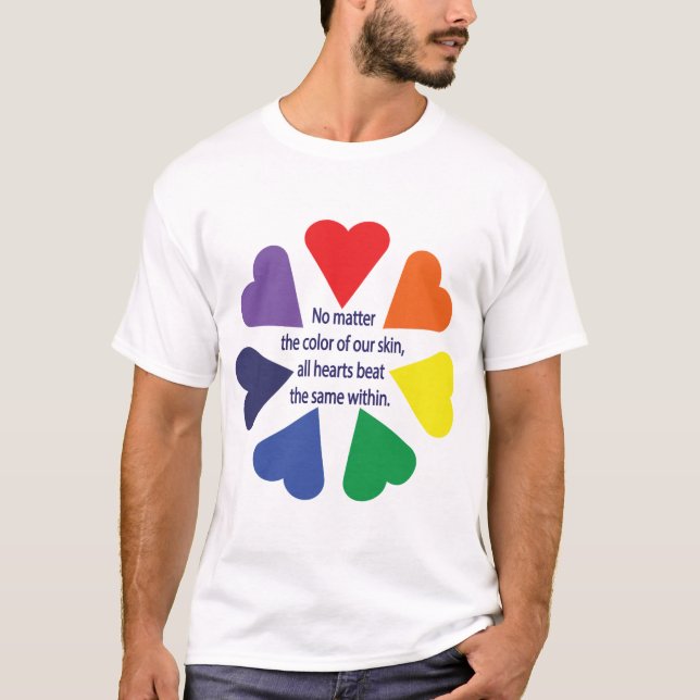 Rainbow Hearts T-Shirt (Vorderseite)