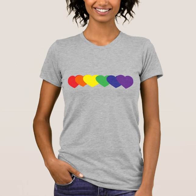 Rainbow Hearts T-Shirt (Vorderseite)