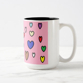 Rainbow Hearts Tasse