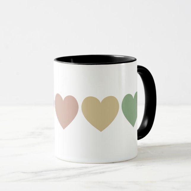 Rainbow Hearts Tasse (VorderseiteRechts)