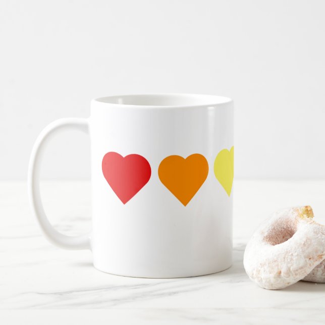 Rainbow Hearts Tasse (Mit Donut)
