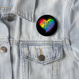 Rainbow Heft Flag Proud Vater LGBT Gay Pride Monat Button