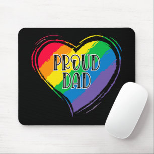 Rainbow Heft Flag Proud Vater LGBT Gay Pride Monat Mousepad