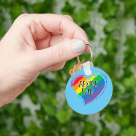 Rainbow Heft Flag Proud Vater LGBT Gay Pride Monat Schlüsselanhänger