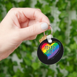 Rainbow Heft Flag Proud Vater LGBT Gay Pride Monat Schlüsselanhänger