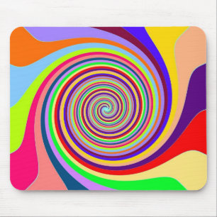 Rainbow hell Psychedelic Swirl Mousepad